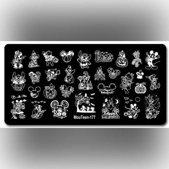 $5 HALLOWEEN NAIL STAMPING PLATE. NEW. STAINLESS STEEL. $5 IF BUNDLED - Picture 2 of 16